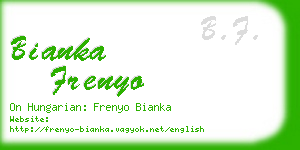 bianka frenyo business card